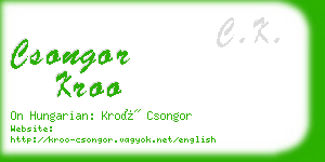 csongor kroo business card